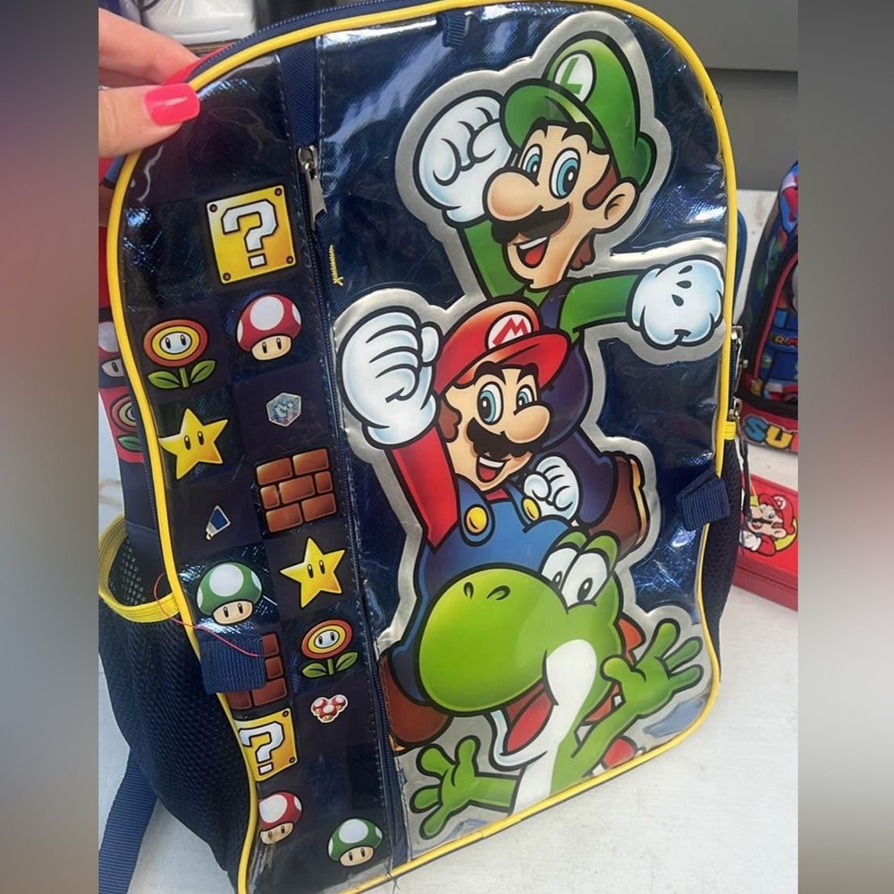 Mario Backpack, Lunchboxes and Pencil Case SET